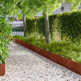 vidaXL Gazonrand 10 pcs 103 x 10 cm Staal Zwart