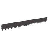 vidaXL Gazonrand 10 pcs 103 x 10 cm Staal Zwart