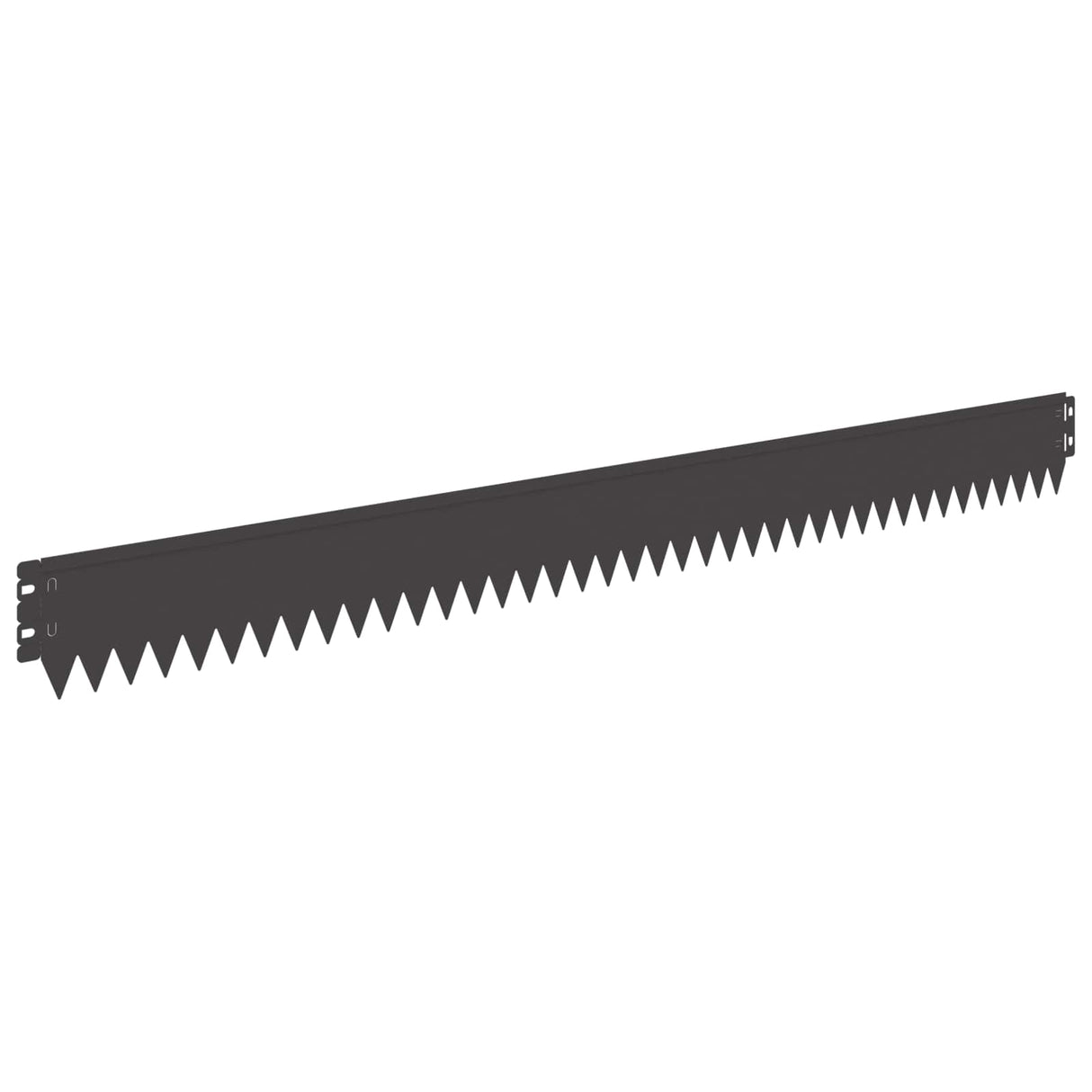 vidaXL Gazonrand 10 pcs 103 x 10 cm Staal Zwart