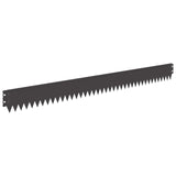 vidaXL Gazonrand 10 pcs 103 x 10 cm Staal Zwart