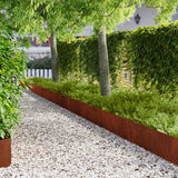 vidaXL Gazonrand 10 pcs 103 x 10 cm Staal Zwart