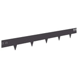 vidaXL Lawn Edging 10 pcs 100 x 12 cm Steel Black