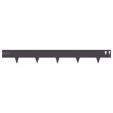 vidaXL Lawn Edging 10 pcs 100 x 12 cm Steel Black