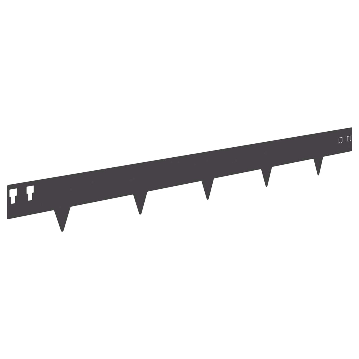 vidaXL Lawn Edging 10 pcs 100 x 12 cm Steel Black
