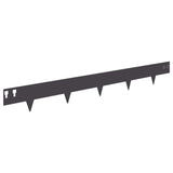 vidaXL Lawn Edging 10 pcs 100 x 12 cm Steel Black