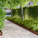 vidaXL Lawn Edging 10 pcs 100 x 12 cm Steel Black