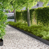 vidaXL Lawn Edging 10 pcs 100 x 12 cm Steel Black