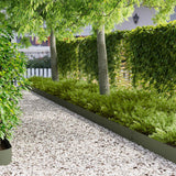 vidaXL Lawn Edging 10 pcs 100 x 12 cm Steel Black