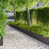 vidaXL Lawn Edging 10 pcs 100 x 12 cm Steel Black