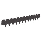 vidaXL Gazonrand 10 pcs 103 x 15 cm Staal Zwart