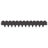 vidaXL Gazonrand 10 pcs 103 x 15 cm Staal Zwart