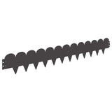 vidaXL Gazonrand 10 pcs 103 x 15 cm Staal Zwart