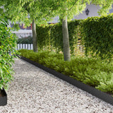 vidaXL Gazonrand 10 pcs 103 x 15 cm Staal Zwart