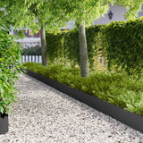vidaXL Gazonrand 10 pcs 103 x 15 cm Staal Zwart