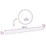 vidaXL Gazonrand 10 pcs 102 x 4 x 4 cm Staal Wit