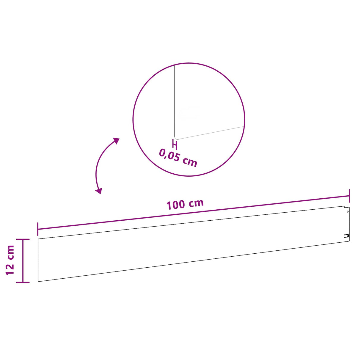 vidaXL Lawn Edging 10 pcs 100 x 12 cm Steel Anthracite