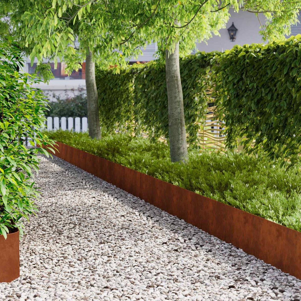 vidaXL Lawn Edging 10 pcs 100 x 12 cm Steel Anthracite