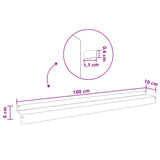 vidaXL Gazonrand 10 pcs 100 x 10 x 8 cm Staal Zilverkleurig