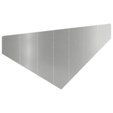 vidaXL Gazonrand 100 x 45 cm Staal Zilverkleurig