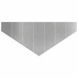 vidaXL Gazonrand 100 x 45 cm Staal Zilverkleurig