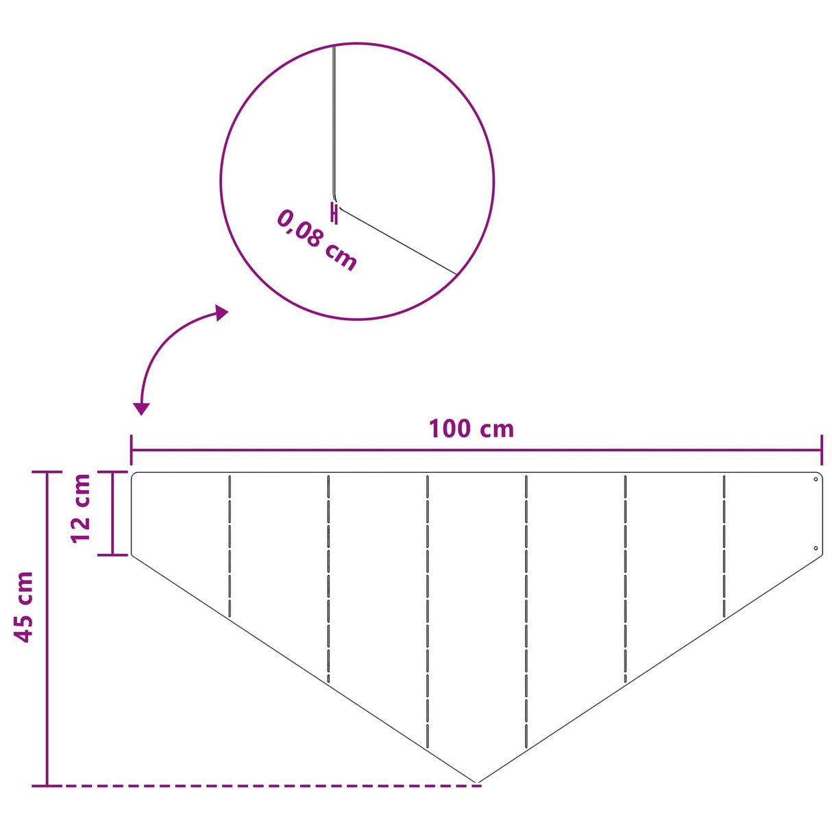vidaXL Gazonrand 100 x 45 cm Staal Zilverkleurig