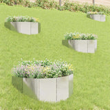 vidaXL Gazonrand 100 x 45 cm Staal Zilverkleurig