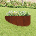 vidaXL Gazonrand 100 x 45 cm Staal Zilverkleurig