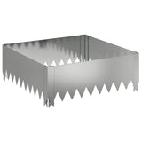 vidaXL Gazonrand 60 x 60 x 20 cm Staal Zilverkleurig