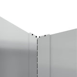 vidaXL Gazonrand 60 x 60 x 20 cm Staal Zilverkleurig