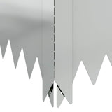 vidaXL Gazonrand 60 x 60 x 20 cm Staal Zilverkleurig