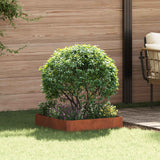 vidaXL Gazonrand 60 x 60 x 20 cm Staal Zilverkleurig