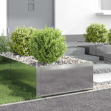 vidaXL Gazonrand 60 x 60 x 20 cm Staal Zilverkleurig
