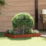 vidaXL Gazonrand 60 x 60 x 20 cm Staal Zilverkleurig