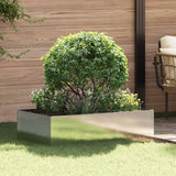 vidaXL Gazonrand 60 x 60 x 20 cm Staal Zilverkleurig