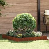 vidaXL Gazonrand 60 x 60 x 20 cm Staal Zilverkleurig