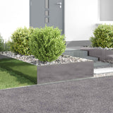 vidaXL Gazonrand 60 x 60 x 20 cm Staal Zilverkleurig