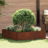 vidaXL Gazonrand 60 x 60 x 20 cm Staal Zilverkleurig
