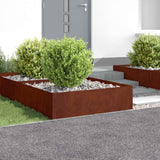 vidaXL Gazonrand 60 x 60 x 20 cm Staal Zilverkleurig