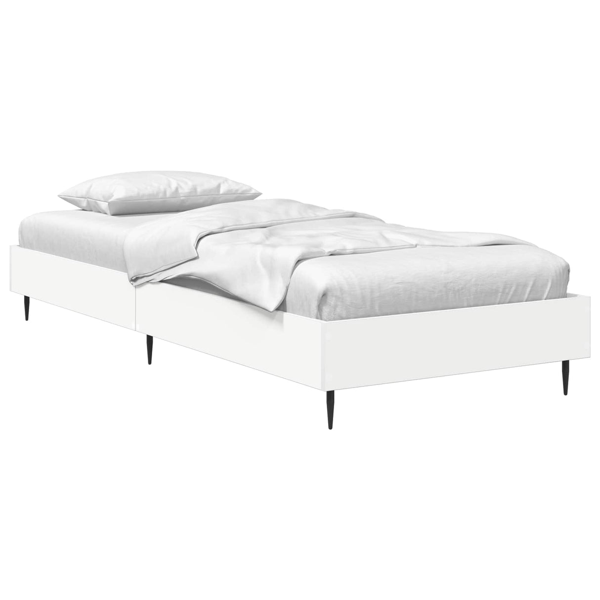 vidaXL Bedframe Wit 80 x 200 cm Bewerkt hout