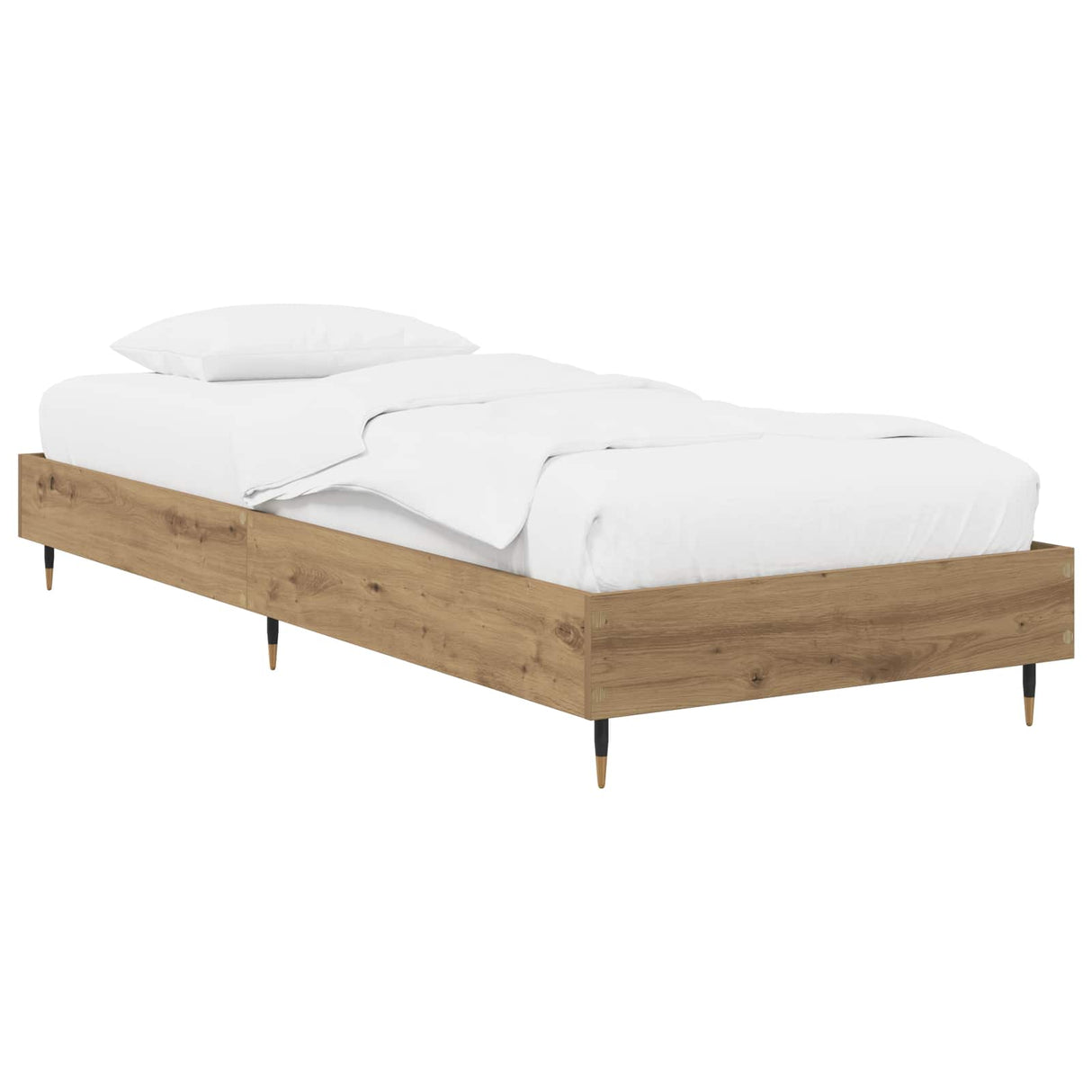 vidaXL Bedframe Wit 80 x 200 cm Bewerkt hout