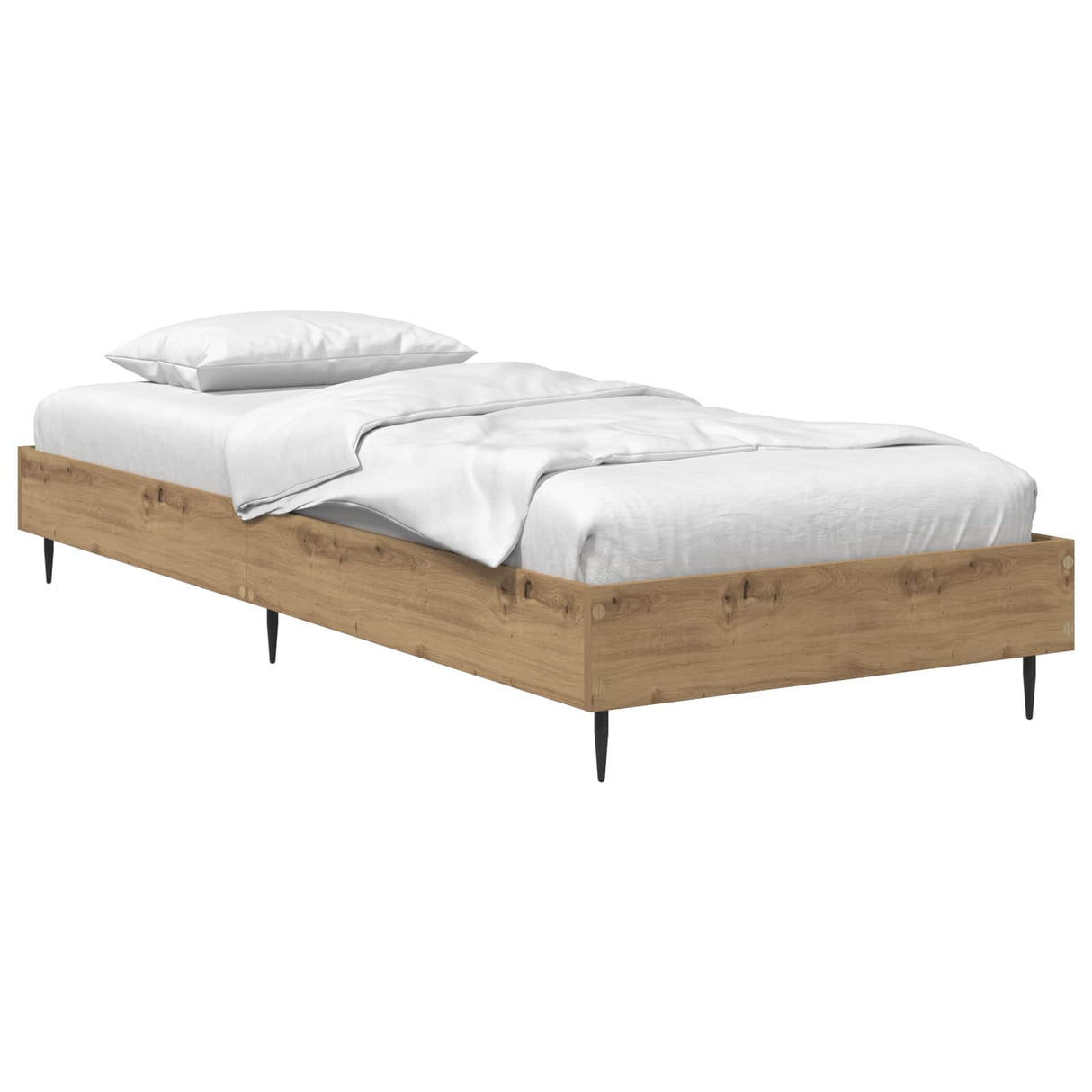 vidaXL Bedframe Wit 80 x 200 cm Bewerkt hout