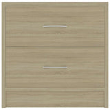 vidaXL Nachtkastje 40x30x40 cm bewerkt hout wit