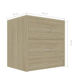 vidaXL Nachtkastje 40x30x40 cm bewerkt hout wit