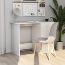 vidaXL Bureau 100x50x76 cm bewerkt hout wit