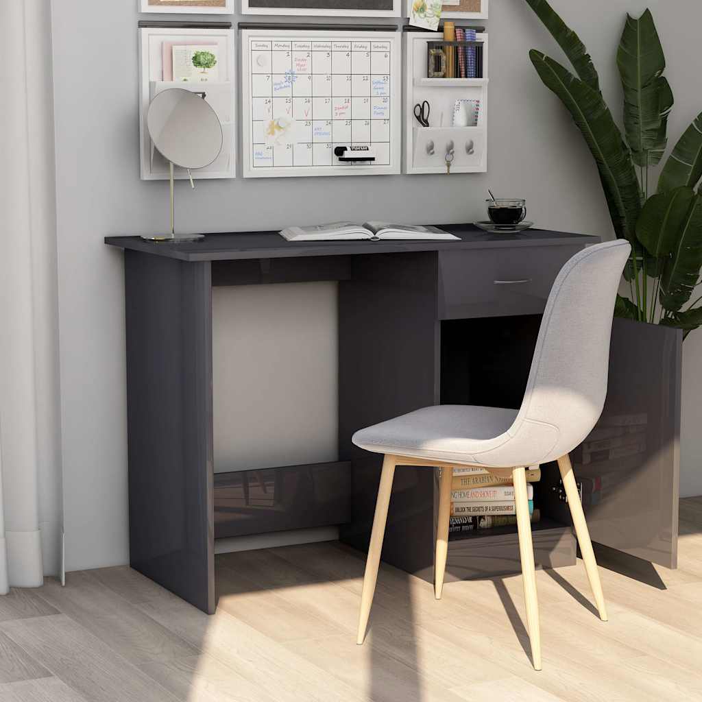 vidaXL Bureau 100x50x76 cm bewerkt hout wit
