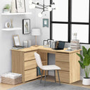 vidaXL Corner Desk 145x100x76 cm Engineered Wood White
