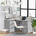 vidaXL Corner Desk 145x100x76 cm Engineered Wood White
