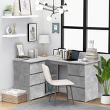 vidaXL Corner Desk 145x100x76 cm Engineered Wood White