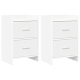 vidaXL Nachttafels Wit 40 x 30 x 60 cm Bewerkt hout