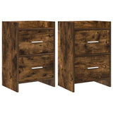 vidaXL Nachttafels Wit 40 x 30 x 60 cm Bewerkt hout